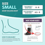 BraceAbility Short Walking Boot - Orthopedic Medical Walker Cast for Broken Toe Injuries, Sprained Ankles, Metatarsal Stress, Post-Op Support Left or Right Foot Fracture Shoe Fits Men and Women (S)