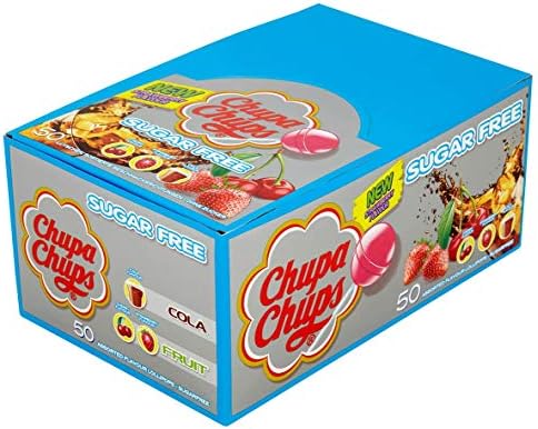 50 x Chupa Chups SUGAR FREE Lolly Assorted Flavours