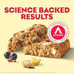 Atkins Soft Baked High Protein Bars, Lemon Poppyseed & Blueberry Flavors, 15g Protein, 4g Net Carbs, 2g Sugar, Keto Snacks, Low Sugar Protein Bars, High Fiber Snacks, 12 pk (6 bars each flavor)