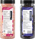 Soeos Himalayan Pink Salt 20oz + Whole Black Peppercorns 9.5oz Set, Coarse Grain, Salt for Grinder Refill, Salt and Pepper Grinder, Non-GMO Verified, Spice Seasoning Set for Cooking