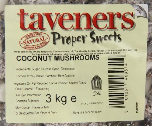 Taveners Coconut Mushrooms 3 Kg