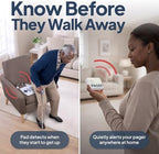 Smart Caregiver Chair Exit Alarm System with Wireless Pager and for Fall Prevention | Chair Alarm Alerts Caregiver When They Get Up from The Chair | USA-Based Company and Customer Support