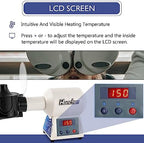 Hanchen Digital Display Optical Eyeglasses Frame Warmer Frame Heater Temperature Adjustable Fast Heating Hot Air LCD Screen Windproof Cover Heat Collecting Hood (110v)