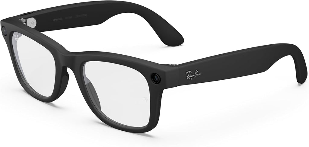 Ray-Ban Meta (Gen 2), Wayfarer Large, Matte Black | Smart AI Glasses for Men, Women — 2x Battery Life — 3K HD Resolution — 12 MP Ultra-Wide Camera, Audio, Video — Clear Lenses — Wearable Technology
