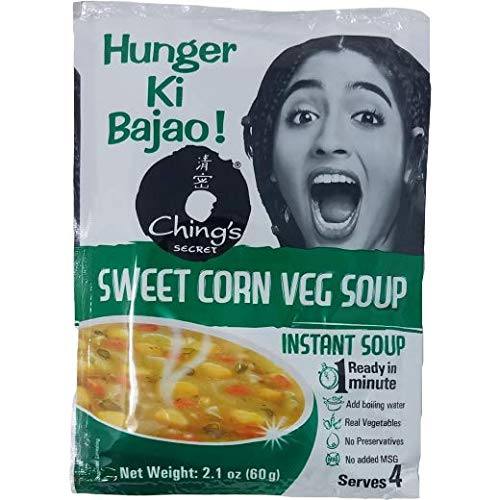 Ching's Instant Mix Sweet Corn Vegetable Soup (Family Pack) - 60 Gm