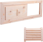 Cedar Sauna Ventilation Panel Wood Louver Air Vent Blinds Grille for Sauna Room Equipment High Temperature Resistant Easy Install