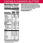 Bear Naked Granola Cereal, Whole Grain Granola, Breakfast Snacks, Cacao and Cashew Butter Crunch (Pack of 6)