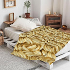 Instant Noodles Blanket, Novelty Instant Noodles Throw Blanket Gift Soft Cozy Flannel Fleece Blanket for Couch Beds Office Bedroom (50"x40")