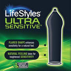 LifeStyles Ultra Sensitive Natural Feeling Lubricated Latex Condoms, 40 Count