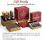 Giusti - Tasting Set - Balsamic Vinegar of Modena Historical Collection and White Condiment - Includes Spoons and Napkins - 6x 100ml
