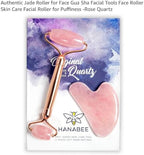 Rose Quartz Face Roller and Gua Sha Set, Natural Quartz Facial Tools for Gentle Massage, Relaxation, and Radiant Skin