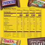 Mars Snickers, M&M'S Milk Chocolate, Milky Way & Twix Fun Size Chocolate Candy Variety Pack, 75 Ct Bulk Bag (2.73 Pounds)