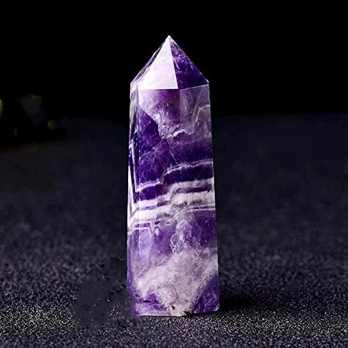 AITELEI Natural Healing Crystals Wands Large, 4.72"-5.11" Crystals Tower Single Point Healing Crystal 6 Faceted Reiki Chakra Stones Crystal Healing Prism for Meditation, Home Decor