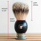RoyalShave PB8 Silvertip Badger Hair Classic Wet Shaving Brush - Weighted Handle