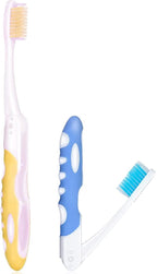 2-Pack Folding Travel Toothbrushes – Soft Bristle, Compact & Portable Toothbrush for Camping, Hiking, Business Trips & Daily Use
