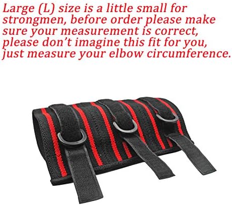 Adjustable Elbow Sleeve, 1 Pair Strong Elebow Support Brace Compression Powerlifting, Weightlifting Man