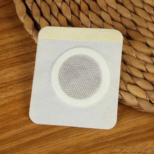 50 Pcs Mugwort Belly Patches, Belly Button Patch, Breathable Navel Sticker with Magnet Ring, Non-Woven Herbal Patches, Abdomen Belly Button Patches for Women Men, with Individual Package