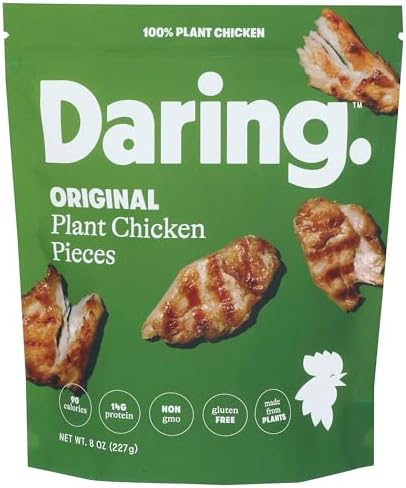 Daring Foods, Frozen, Original Plant Based Chicken Pieces, 8 Ounce