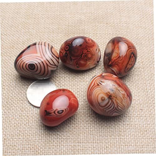 Natural Sard Agate Pebble Banded Agate Stone for Crafts Healing Stone Sardonyx Tumbled Big Size 5-7cm