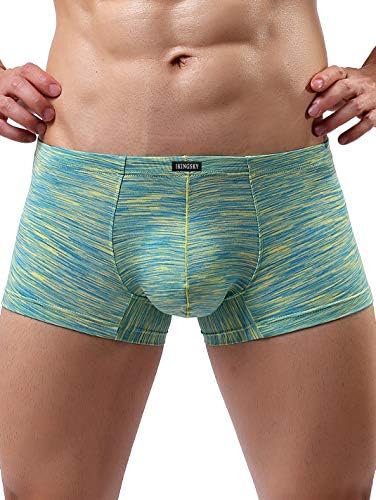 iKingsky Men's Stretch Boxer Briefs Underwear Sexy Low Rise Men Pouch Boxer Shorts