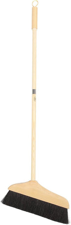 Angoily Broom Horse Hair Soft Bristle Wooden Handle Angle Broom Hair Removal Sweeper Carpet Cleaning Brush Floor Sweeping Broom