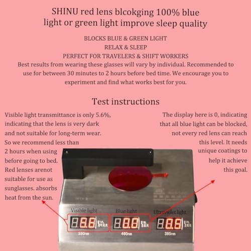Red Lens Anti Blue Light Blocking Glasses Red Lens Eliminate Eye Strain Sleep Better Gaming Eyeglasses