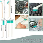 Small Household Cleaning Brushes by ELEMGULY,18 Pcs Crevice Brush for Hole, Gap, Corner, Space, Micro Crevice Scrub Cleaner Tool for Bottle, Keyboard, Window, Door Track