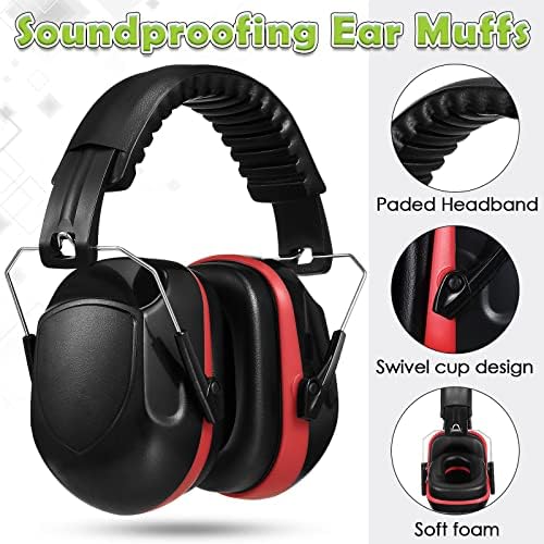 Yunsailing 4 Pcs Nrr 28db Noise Reduction Ear Protection Hearing Protection Muffs Foldable Headphones for Shooting