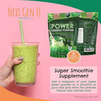 Super Greens Powder - 150g - Immune Support - Food Supplement - Superfood Greens - Smoothie Mix for Shakes - Detox & Healthy Boost for Juice Beverages or Any Drink - by NextGenU (Pack of 2)