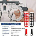 Hanchen Optical Retinoscopy Rack Lens Set for The Quick Examination of Diopter of Spectacles 2 Bars 32 Lenses with a Leather Pocket Sphere: +/- 0.5, 1, 1.5, 2, 2.5, 3, 3.5, 4-10, 12,15