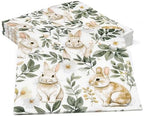 Easter Bunny Cocktail Napkins 100 Pack 3 Ply Paper Napkins Vintage Floral Rabbit Design Spring Party Disposable Dessert Beverage Table Supplies