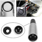 2PCS 3 Pin XLR Plugs Mobility Scooter Power Connector for 12V 24V Battery Chargers XLR Male Connector Metal Case with Cable Protector Jack Plug Adapter