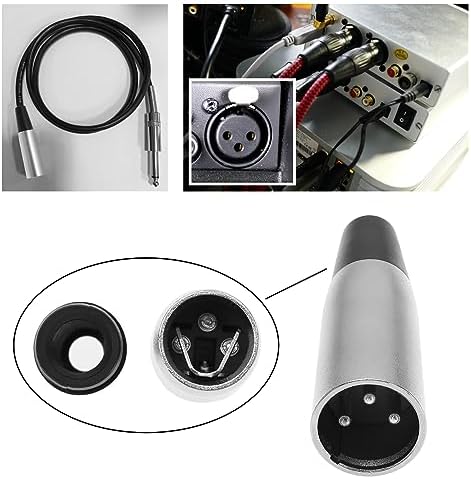 2PCS 3 Pin XLR Plugs Mobility Scooter Power Connector for 12V 24V Battery Chargers XLR Male Connector Metal Case with Cable Protector Jack Plug Adapter