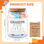 NewEleven Easter Basket Stuffers For Grandpa - Christian Present, Grandpa Gifts From Granddaughter, Grandson - Grandpa Birthday Gift For Grandfather, New Granddad, PaPa - Bible Verse Jar