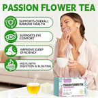 Passion Flowers Tea Bags-120 Teabags, 2g/Bag, Made with 100% Natural Passion Flowers. Helps with Sleep Support and Digestion | Caffeine-Free | Sugar-Free | Gluten-Free | Vegan. Eco-Friendly Tea Bags