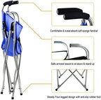 Freshore® Walking Stick Folding Cane Seat for Women/Men with Heavy Duty - Walker Chair Bench Camping Travel Stool 2 Handle with 4 Legs (for Standard Figure)