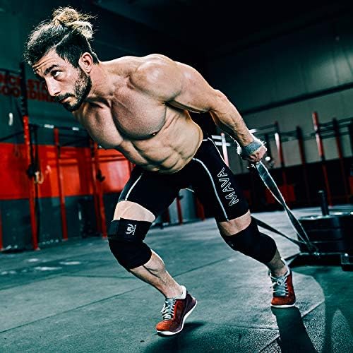 Mava Sports Knee Wrap (1 Pc) for Men & Women | Ideal for Cross Training, WODs, Gym Workouts, Weightlifting, Fitness & Powerlifting | Knee Straps for Squats | 72" Compression & Elastic Support