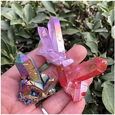 Health & Household Aura Crystal Cluster Angel Aura Titanium Quartz Crystal Stunning Rainbow Specimen Minerals Reiki Healing Chakra