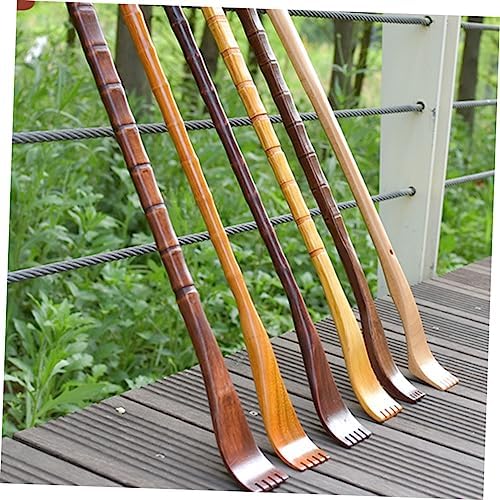 FOMIYES Handheld Wooden Tickle Pick Telescopic Back Scratcher Cast Itch Scratcher Back Massager