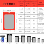 100 Pcs Resealable Mylar Bags, Sealable Odor Proof Foil Pouch Bag with Clear Window, Small Bussiness Packaging Supplies (Red, 4 X 6 Inch)