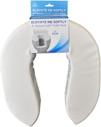 Blue Jay An Elite Healthcare Brand Elevate ME Softly Elevate Foam Toilet Seat Designed | 4 inch Seat Lifter Comfortable Sitting for Elderly Personal Care with Adjustable Hook and Look Closure
