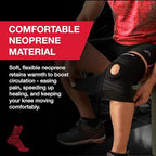MUELLER Sports Medicine Self Adjusting Knee Brace for Men and Women, Knee Stabilizer for Compression and Pain Relief Support, Ideal for Arthritis, Sprains, Black, One Size