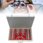 266pcs Optical Trial Lens Set Professional Metal Rim Optometry Case Kit Trial Frame Optometry Optician Test with Optometry Test Trial Frame