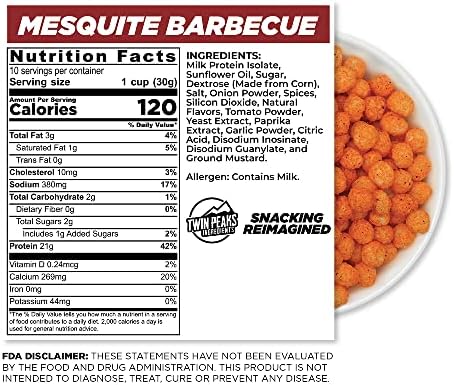 Twin Peaks Low Carb, Keto Friendly Protein Puffs, (Mesquite Barbecue + Nacho Cheese + Jalapeno Cheddar)