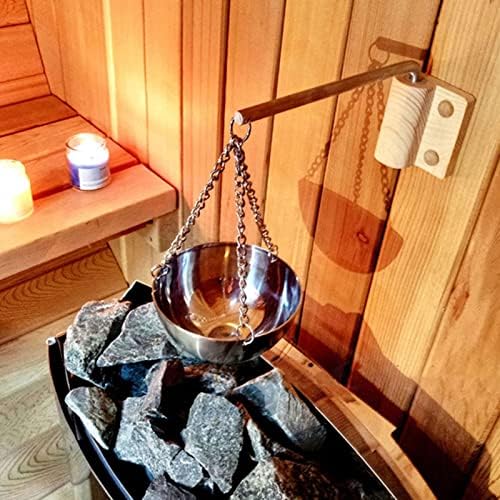 Fdit Sauna Bowl Stainless Steel Aromatherapy Oil Cup Sauna & SPA Essential Oil Holder Sauna Room Accessories 120 Ml