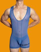 Men's See Through Bodysuits, Leotard Wrestling Singlet Jumpsuits, Sexy Bugle Pouch Jumpsuits