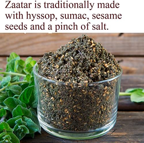 The Spice Way - Real Zaatar with Hyssop spice blend | 4 oz | (No Thyme that is used as an hyssop substitute). With sumac. No Additives, No Perservatives, (Za'atar/zatar/zahtar/zahatar/za atar)