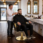 FDW Professional Salon Chair, Hydraulic Barber Chair with Reclining Backrest, Height Adjustable Salon Styling Chair with Headrest, Armrest & Footrest for Barber Shop, Tattoo & Spa