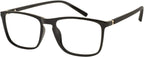 OCCI CHIARI Reading Glasses Men's Rectangle Reader Durable Spring Hinge 1.0 1.25 1.5 1.75 2.0 2.25 2.5 2.75 3.0 3.5(Black 200)