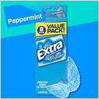 EXTRA Gum Peppermint, Sugar Free Chewing Gum Bulk, 8 Ct Box, Pack of 6 (48 Count), Long-Lasting Fresh Breath, Cool Peppermint Flavor, Individually Wrapped
